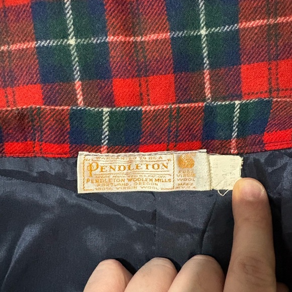 Pendleton Red and Green Plaid Midi Skirt - Picture 6 of 8